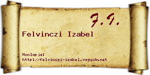 Felvinczi Izabel névjegykártya
